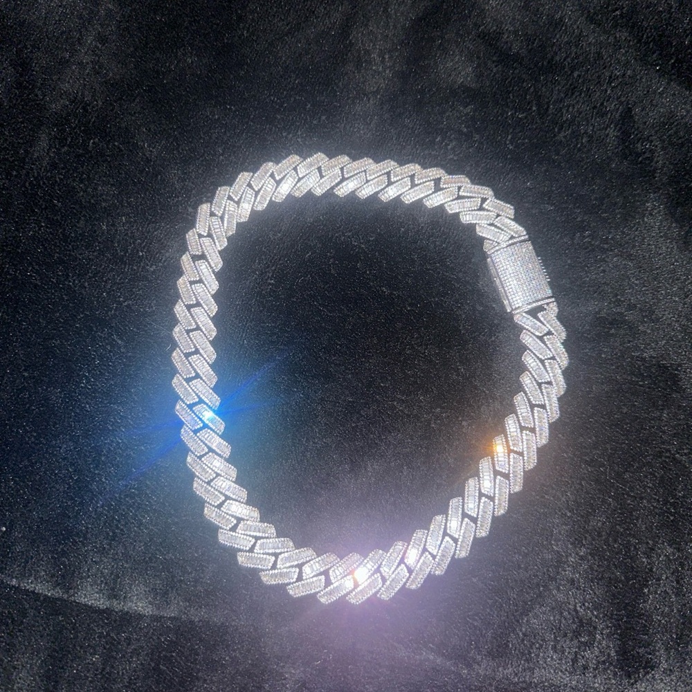 ICED OUT CZ BAGUETTE CHAIN 20 inches